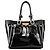 Chloé Borsa Tote in pelle verniciata nera