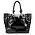 Chloé Borsa Tote in pelle verniciata nera - vista 3