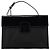 Prada Borsa a mano in nylon Tessuto Spazzolato nera