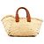 Chloé Borsa Cesto Marcie in Pelle e Rafia Beige - vista 3