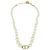 Collana corta 30 Montaigne Christian Dior in oro e perle finte bianche