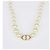 Collana corta 30 Montaigne Christian Dior in oro e perle finte bianche - vista 2