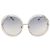 Chloé Chloe Gold,Light Blue Gradient Carlina Round Sunglasses