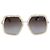 Gucci Occhiali da sole oversized sfumati Oro, Nero
