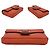 Fendi Borsa a tracolla Micro Baguette in pelle arancione con catena - vista 4