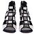 Gianvito Rossi Sandali con tacco bianco e nero - vista 3