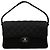 Chanel Black CC Quilted Jersey Double Sided Flap