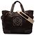 Borsa Satchel Anagram LOEWE in nubuck marrone