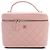 Necessaire Chanel Pink CC Quilted Caviar Vanity Case