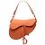 Borsa Saddle Dior in vitello ultra opaco arancione
