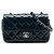 Chanel Blue Mini Rectangular Classic Patent Single Flap