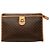 Céline Clutch Celine Brown Macadam Coated Canvas