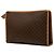 Céline Clutch Celine Brown Macadam Coated Canvas - vista 2