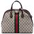 Borsa Satchel Gucci Beige Medium GG Supreme Ophidia Web