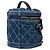 Vanity Necessaire Chanel Blue Quilted Denim Trip con catena - vista 2