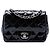 Chanel Black Mini Square Classic Patent Single Flap