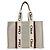 Chloé Chloe Woody Tote aus Canvas und Leder Medium