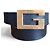 Gucci Square G Ledergürtel Schwarz