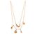Collar Versace de doble capa con dijes dorado
