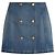 Falda mini de denim azul Ulla Johnson con botones dorados