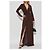 Dsquared2 Braunes Wickel-Maxikleid mit Gürtel - Ansicht 2