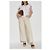 Top Rag & Bone com decote em V em rami branco - vista 2