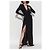 Vestido maxi negro con cinturón Dsquared2 - vista 2