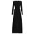 Dsquared2 Schwarzes Maxi Kleid mit Gürtel
