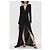 Dsquared2 Schwarzes Maxi Kleid mit Gürtel - Ansicht 3