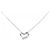 Autre Marque Collana Cuore in Diamanti e Oro Bianco K10