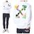 Off White Fleece-Sweatshirt mit Pinselmalerei