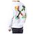 Off White Fleece-Sweatshirt mit Pinselmalerei - Ansicht 16