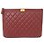 Chanel Clutch Boy New Medium in pelle di agnello bordeaux e oro