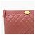 Chanel Clutch Boy New Medium in pelle di agnello bordeaux e oro - vista 2