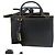 Fendi Borsa Tote e Borsa a Tracolla con Metallo Dorato Nero
