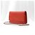Wallet On Chain Chanel Borsa a tracolla WOC Signature in caviale rosso e argento - vista 3