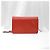 Wallet On Chain Chanel Borsa a tracolla WOC Signature in caviale rosso e argento - vista 4