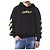 Off White Velours-Hoodie mit Schriftzug - Ansicht 3