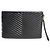 Autre Marque Clutch com alça e porta-documentos monograma matelassé preto - vista 2
