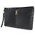 Autre Marque Clutch com alça e porta-documentos monograma matelassé preto - vista 5