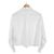 Céline Camisa corta de algodón de manga larga con bolsillo bordado Triomphe para mujer, Blanco - vista 8