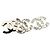 Chanel Orecchini CC Logo sbilanciati in metallo argento e strass