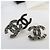 Chanel Orecchini CC Logo sbilanciati in metallo argento e strass - vista 7