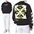Off White Sweatshirt mit Neon-Velours-Buchstaben-Patch
