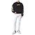 Off White Sweatshirt mit Neon-Velours-Buchstaben-Patch - Ansicht 2