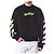Off White Sweatshirt mit Neon-Velours-Buchstaben-Patch - Ansicht 3