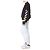 Off White Sweatshirt mit Neon-Velours-Buchstaben-Patch - Ansicht 4