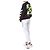 Off White Sweatshirt mit Neon-Velours-Buchstaben-Patch - Ansicht 5