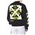 Off White Sweatshirt mit Neon-Velours-Buchstaben-Patch - Ansicht 7