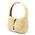 Autre Marque Mini borsa a tracolla hobo in shearling beige - vista 3